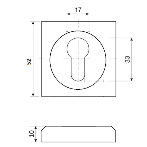 Накладка Ferre ET 0601 BLACK NIKEL (чёрный глянцевый)