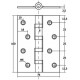 Петля универсальная VЕTTORE 100×75×2.5-4BB MWP (Белый Матовый)