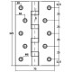 Петля универсальная VЕTTORE 125×75×2.5-4BB AB (Бронза)