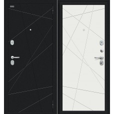 Металлическая входная дверь Граффити-5 Букле черное/Super White