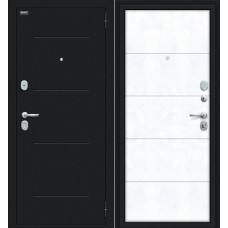 Металлическая входная дверь Граффити-1 Букле черное/Snow Art