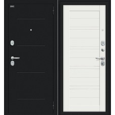 Металлическая входная дверь Сити Kale Букле черное/Off-white