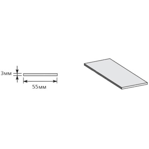 Шпонка 2070*55*3, цвет Без отделки