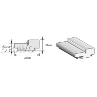Коробка "Т" 2070*70*32 (у,п) М, цвет Riviera Ice
