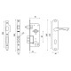 Замок цилиндровый в комплекте с ручкой LOCKSET90.CRONA.4585-3 (KIT P90 4585/3 CRONA) AB бронза