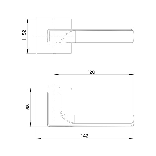 Ручка раздельная K.JS51.ALETTO BL-24 черный