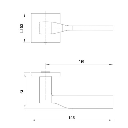 Ручка раздельная K.JS51.SALTO SN-3 матовый никель