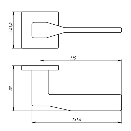 Ручка раздельная K.USS52.GRAND (GRAND USS) FSG-39 флорентийское золото