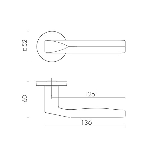 Ручка раздельная R.SLR52.PRIZMA GR-23 графит