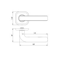 Ручка раздельная K.TRD62.TOROID.LITE BL-24 черный