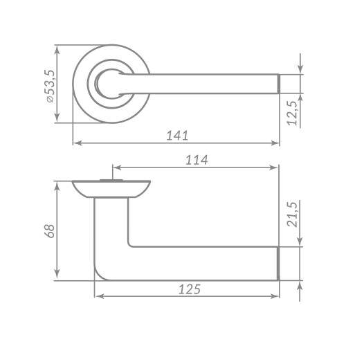 Ручка раздельная R.TL54.NEXT 105mm BL-24 черный