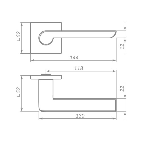 Ручка раздельная K.ARC.Q52.STEP SSG-39 сатин.золото