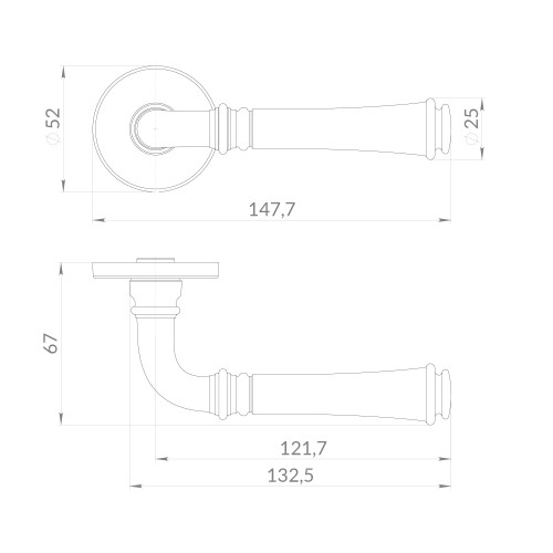 Ручка раздельная R.EST.R52.VERONA BL-24 черный