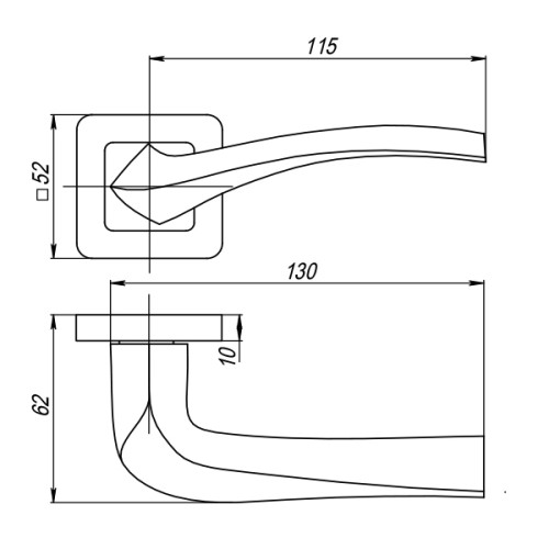 Ручка раздельная K.QR52.VESTA (VESTA QR) SN/CP-3 матовый никель/хром