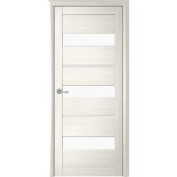 Прага Эко-шпон, цвет белый кипарис, стекло белое, размер 40*200 см.