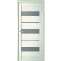Прага Эко-шпон, цвет белый кипарис, стекло графитовое, размер 40*200 см.