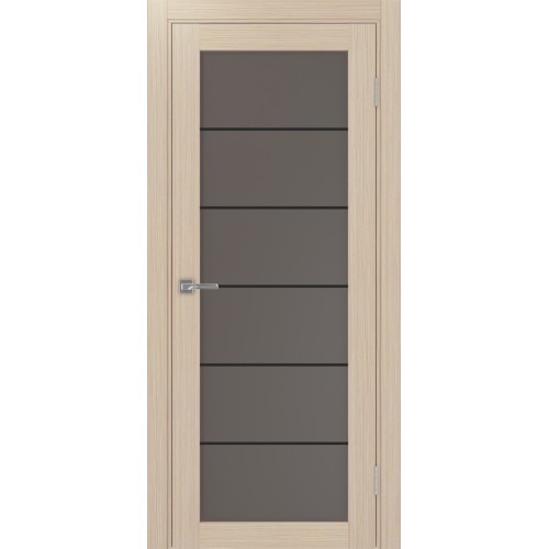 Турин 501АСС.2, цвет Дуб беленый FL, молдинг алюм.чёрн стекло Бронза матовое, размер 80*200 см.