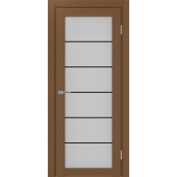 Турин 501АСС.2, цвет Орех NL молдинг алюм.чёрн стекло Мателюкс, размер 80*200 см.