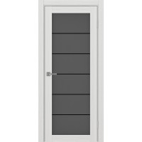 Турин 501АСС.2, цвет Ясень серебристый, молдинг алюм.чёрн стекло Графит матовое, размер 80*200 см.