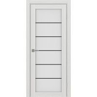 Турин 501АСС.2, цвет Ясень серебристый, молдинг алюм.чёрн стекло Мателюкс, размер 80*200 см.