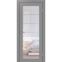 Турин 501АСС.2, цвет Серый молдинг алюм.хром стекло Прозрачное, размер 80*200 см.