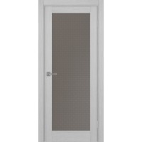 Турин 501.2, цвет Дуб Серый FL стекло Пунта бронзовое, размер 80*200 см.