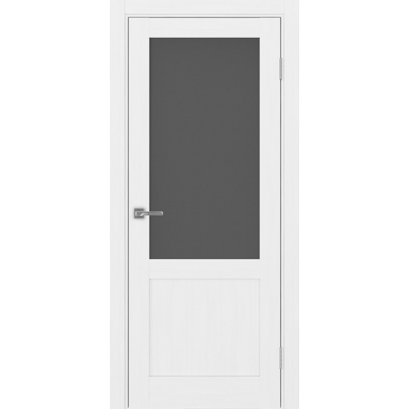 Межкомнатная дверь Турин 502.21, цвет белый лёд, заполнение Графит матовое, размер 200*70 см.