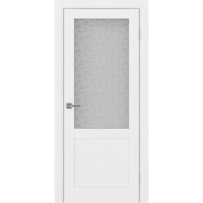 Межкомнатная дверь Турин 502.21, цвет белый лёд, заполнение Дали бесцветное, размер 200*80 см.