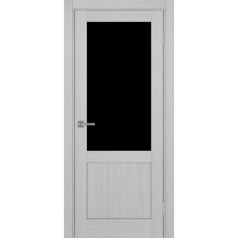 Межкомнатная дверь Турин 502.21, цвет дуб серый FL, заполнение LACчерный, размер 200*80 см.