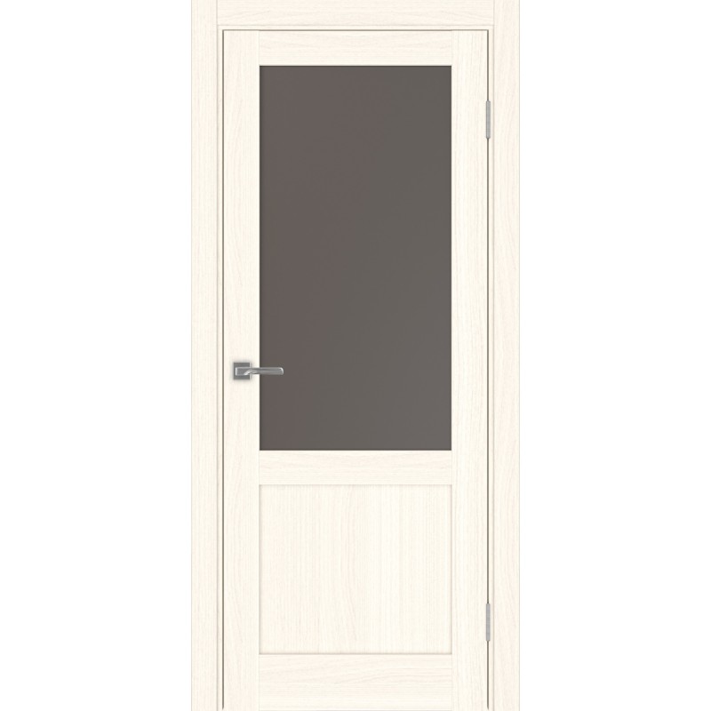 Межкомнатная дверь Турин 502.21, цвет ясень светлый, заполнение Бронза матовое, размер 200*80 см.