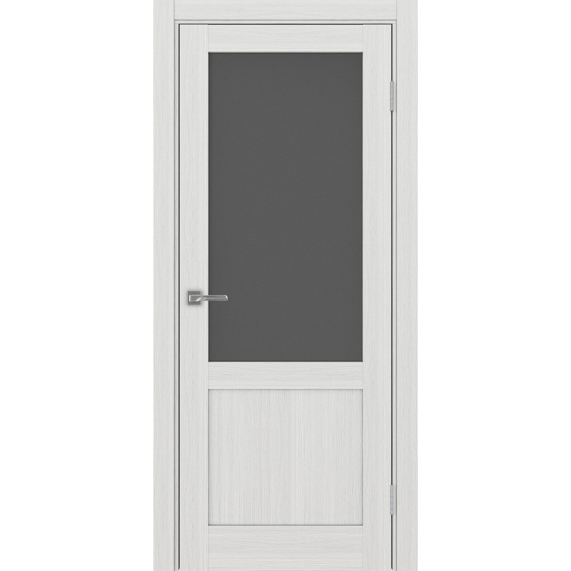 Межкомнатная дверь Турин 502.21, цвет ясень серебристый, заполнение Графит матовое, размер 200*80 см.