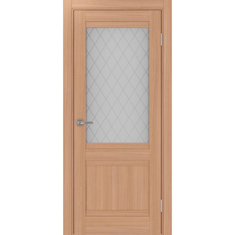 Межкомнатная дверь Турин 502U.21, цвет ясень тёмный, заполнение Кристалл бесцветное, размер 200*80 см.