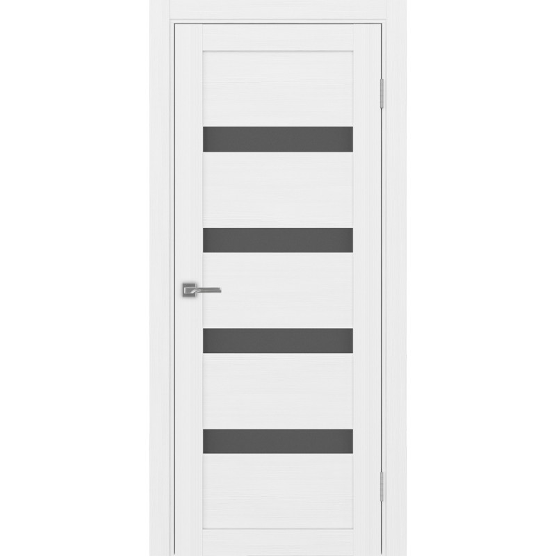 Межкомнатная дверь Турин 505.12, цвет белый лёд, заполнение Графит матовое, размер 200*80 см.