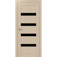 Турин 505.12, цвет Дуб беленый FL стекло LACчерный, размер 80*200 см.