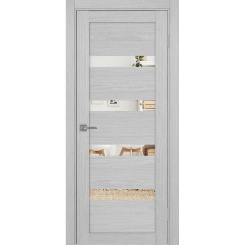 Турин 505.12, цвет дуб серый FL, заполнение Зеркало, размер 200*80 см.