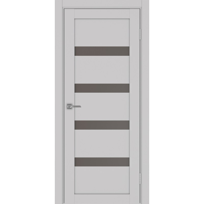 Межкомнатная дверь Турин 505.12, цвет пепельный, заполнение Бронза матовое, размер 200*80 см.