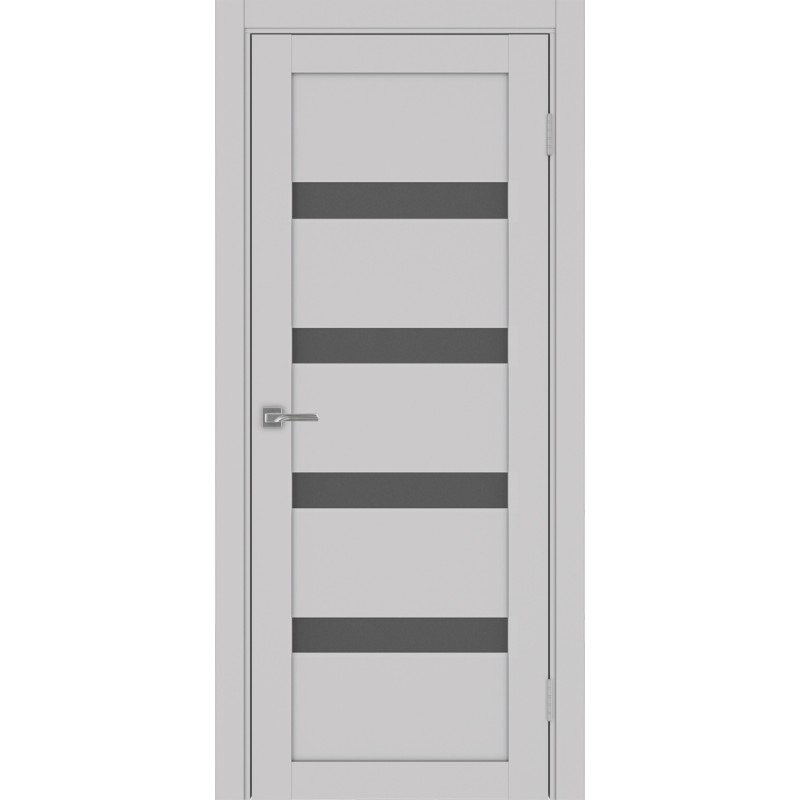 Межкомнатная дверь Турин 505.12, цвет пепельный, заполнение Графит матовое, размер 200*80 см.