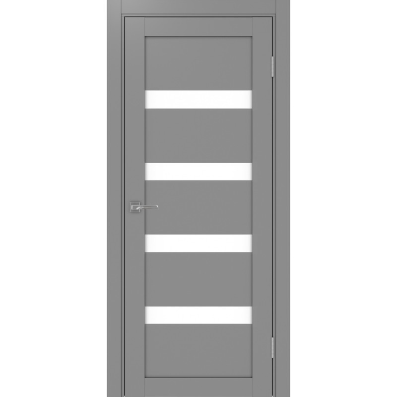 Межкомнатная дверь Турин 505.12, цвет серый, заполнение LACбелый, размер 200*80 см.