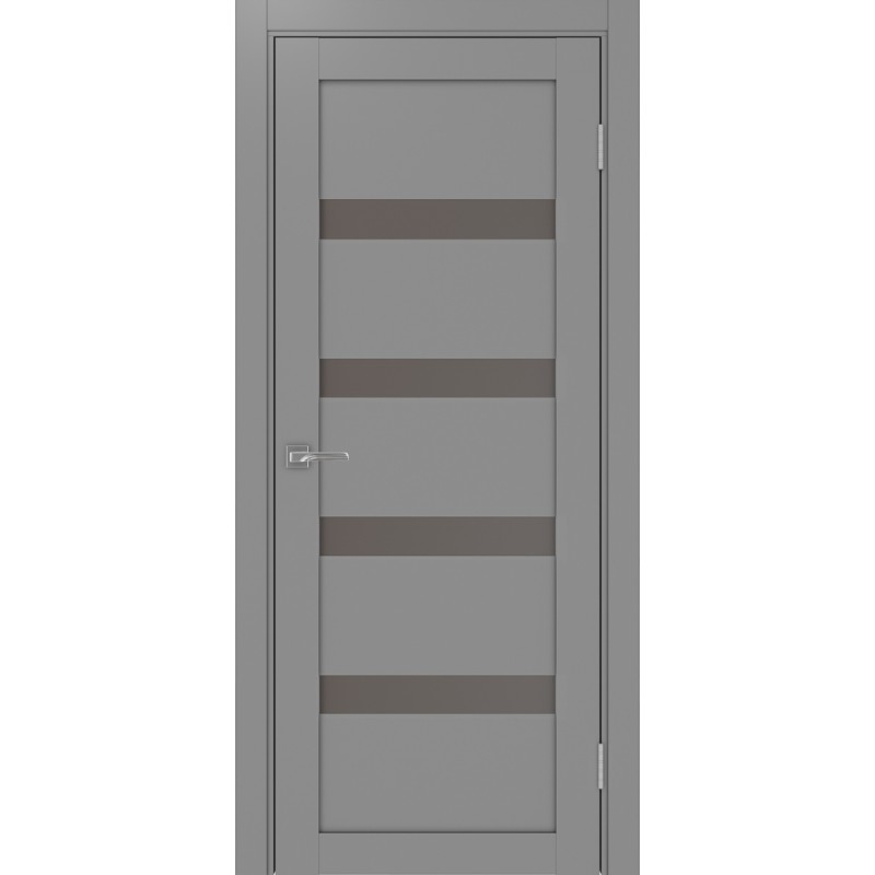 Межкомнатная дверь Турин 505.12, цвет серый, заполнение Бронза матовое, размер 200*80 см.