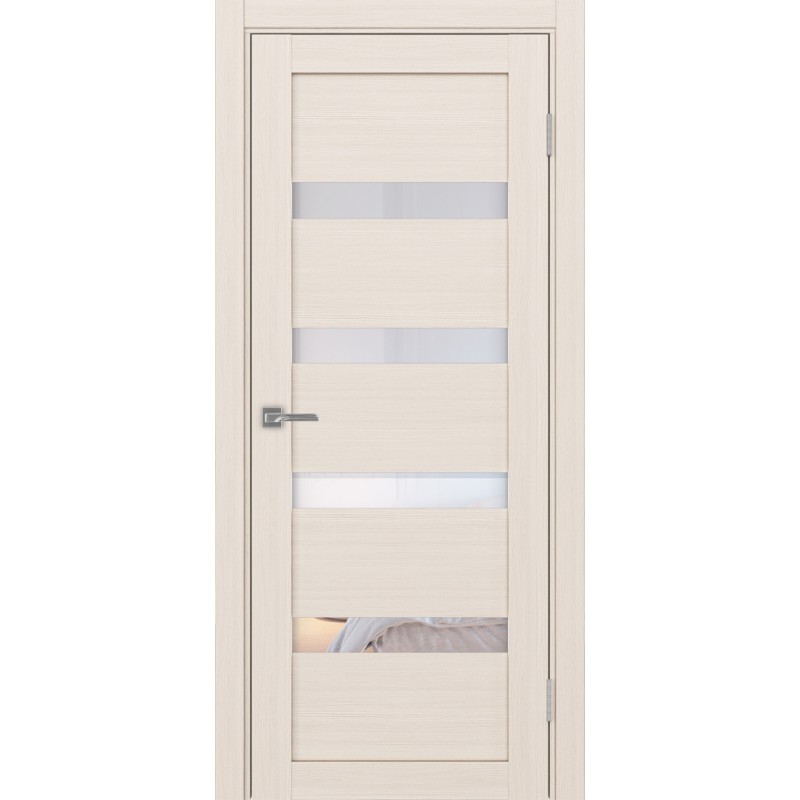 Межкомнатная дверь Турин 505.12, цвет ясень перламутровый, заполнение Прозрачное, размер 200*80 см.