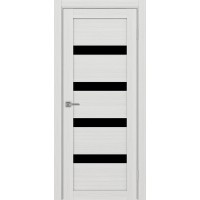 Турин 505.12, цвет Ясень серебристый стекло LACчерный, размер 80*200 см.