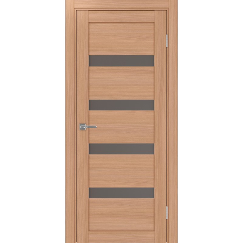 Межкомнатная дверь Турин 505.12, цвет ясень тёмный, заполнение Бронза матовое, размер 200*80 см.