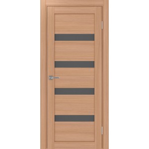 Турин 505.12, цвет ясень тёмный, стекло Графит матовое, размер 80*200 см.