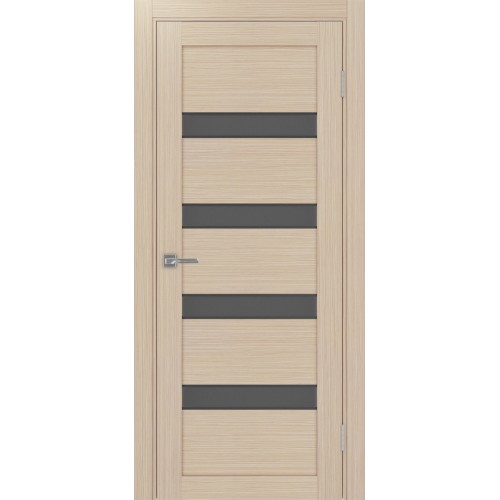 Турин 505AПC.12, цвет Дуб беленый FL, молдинг алюм.чёрн стекло Графит матовое, размер 80*200 см.