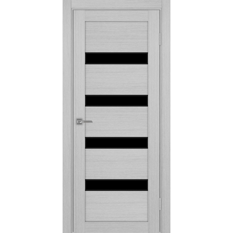 Межкомнатная дверь Турин 505.12 АПС молдинг SB, цвет дуб серый FL, заполнение LACчерный, размер 200*80 см.