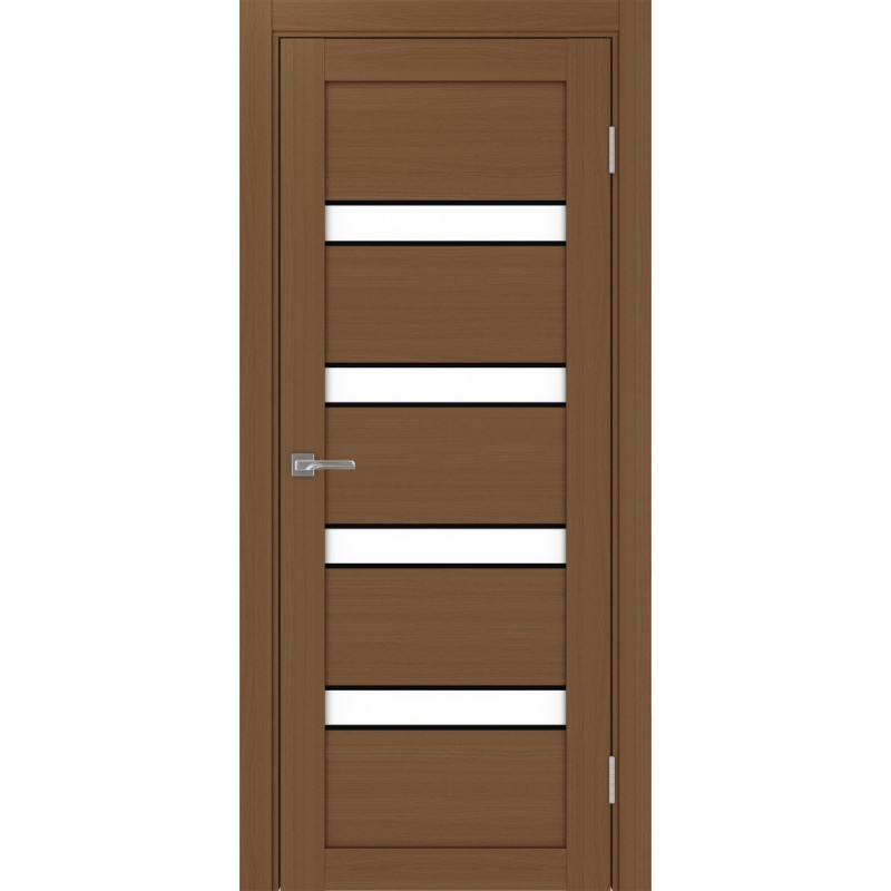 Межкомнатная дверь Турин 505AПC.12 молдинг алюм.чёрн, цвет Орех NL LACбелый, размер 80*200 см.