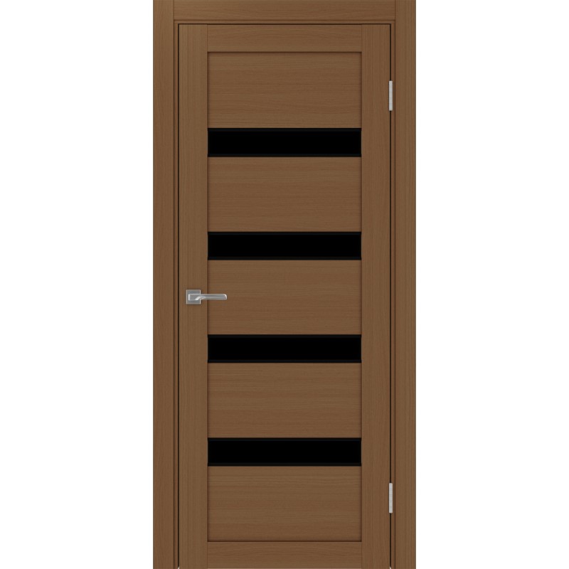 Межкомнатная дверь Турин 505.12 АПС молдинг SB, цвет орех NL, заполнение LACчерный, размер 200*80 см.