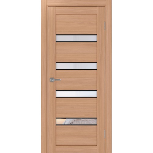 Турин_505AПC.12, цвет Ясень тёмный молдинг алюм.чёрн стекло Прозрачное, размер 80*200 см.