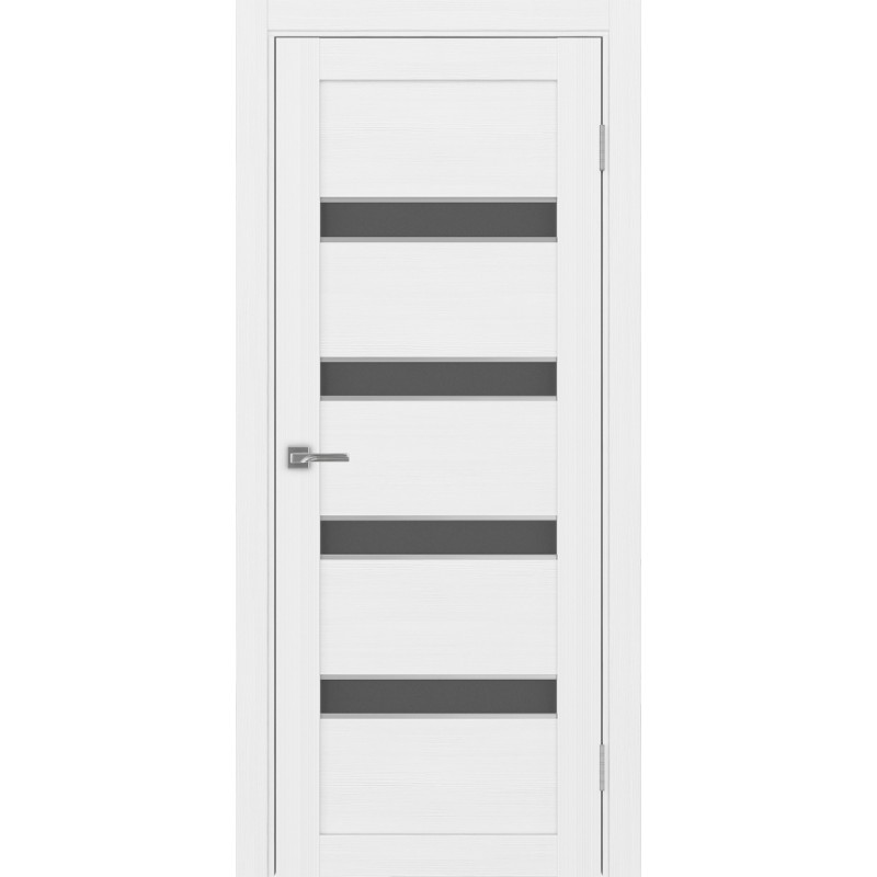 Межкомнатная дверь Турин 505.12 АПС молдинг SC, цвет белый лёд, заполнение Графит матовое, размер 200*80 см.