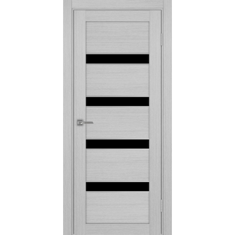 Межкомнатная дверь Турин 505.12 АПС молдинг SC, цвет дуб серый FL, заполнение LACчерный, размер 200*80 см.